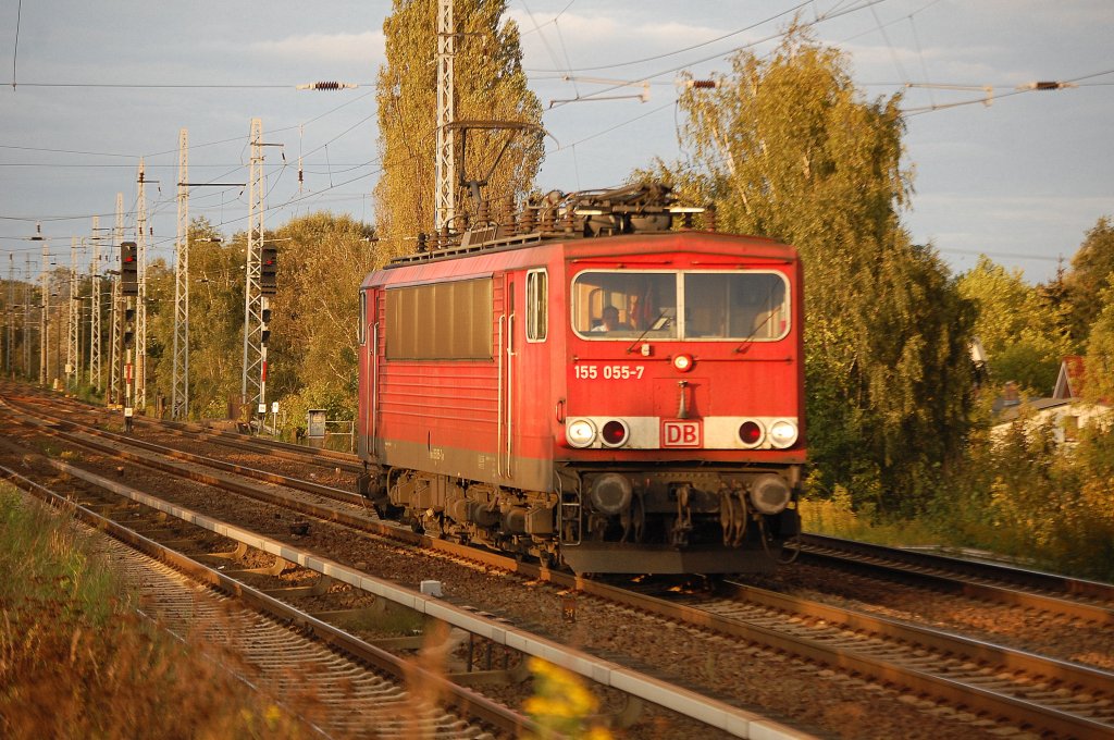 155 055-7 am 15.09.11 Berlin-Karow.