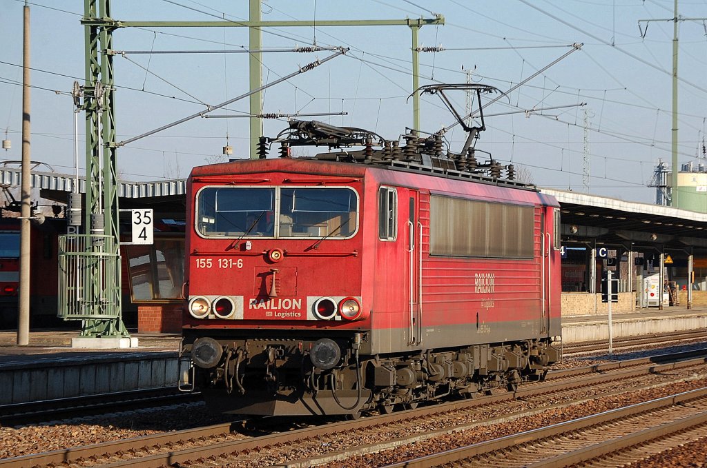 155 131-6 am 26.01.12 Bhf. Flughafen Berlin-Sch�nefeld.