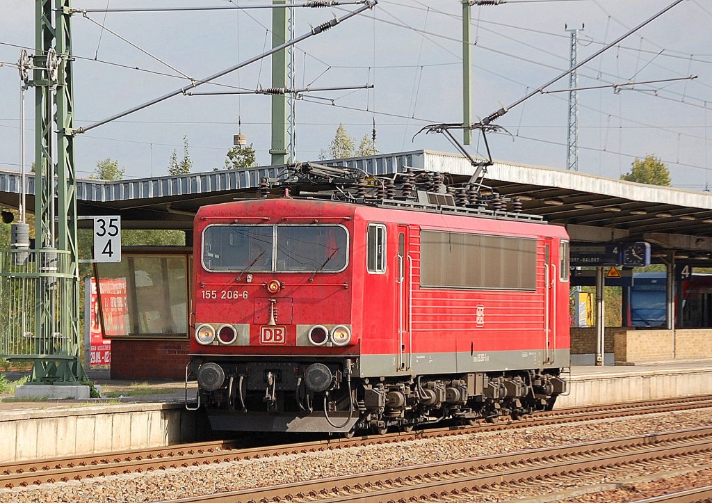 155 206-6 am 22.09.11 Bhf. Flughafen Berlin-Sch�nefeld.