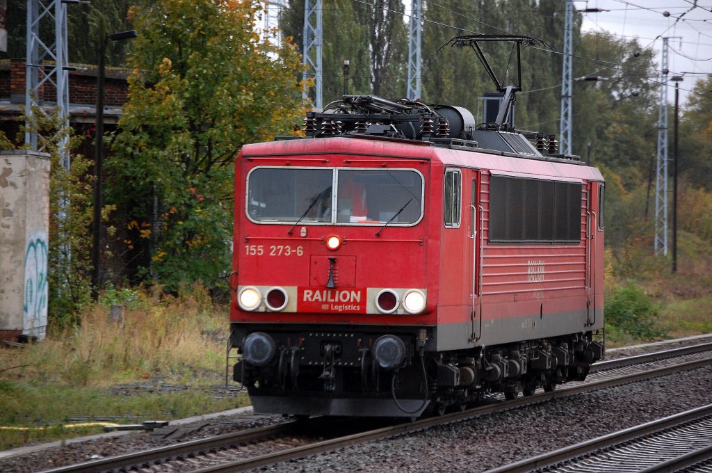155 273-6 die von der Nr. her letzte der BR 155 Richtung Bernau, 15.10.09 Berlin-Buch.