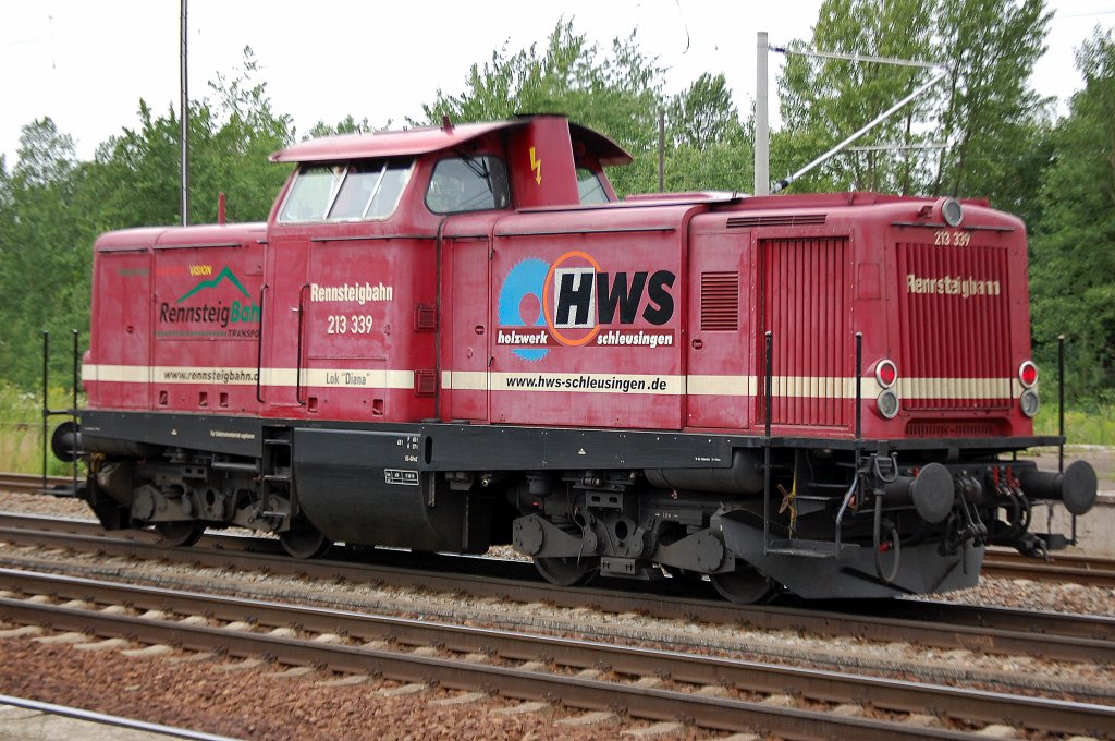213 339  Lok Diana  der Rennsteigbahn am 15.07.11 Bhf. Flughafen Berlin-Sch�nefeld.