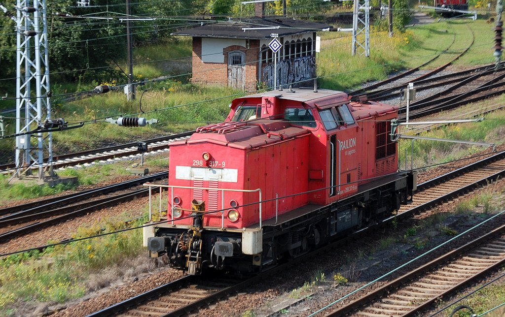298 317-9 f�hrt im RLCW in Elstal ein und wird dort erstmal in Bereitschaft abgestellt, 10.09.12