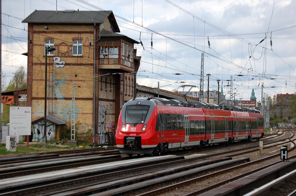 442 745 auf Testfahrt Richtung Berlin Lichtenberg am 23.04.12 Berlin Greifswalder Str.