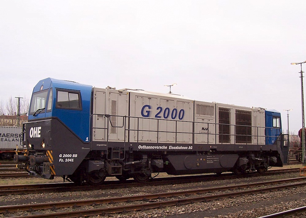 Alpha Trains Leasinglok OHE 1041 (VSFT Bj.2002) am 17.01.07 im Berliner Westhafen.