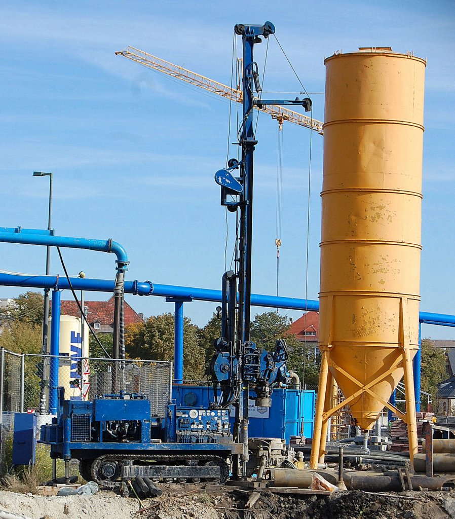 Bohrsystem Typ? auf der Gro�baustelle am Berliner Hbf., 17.10.12