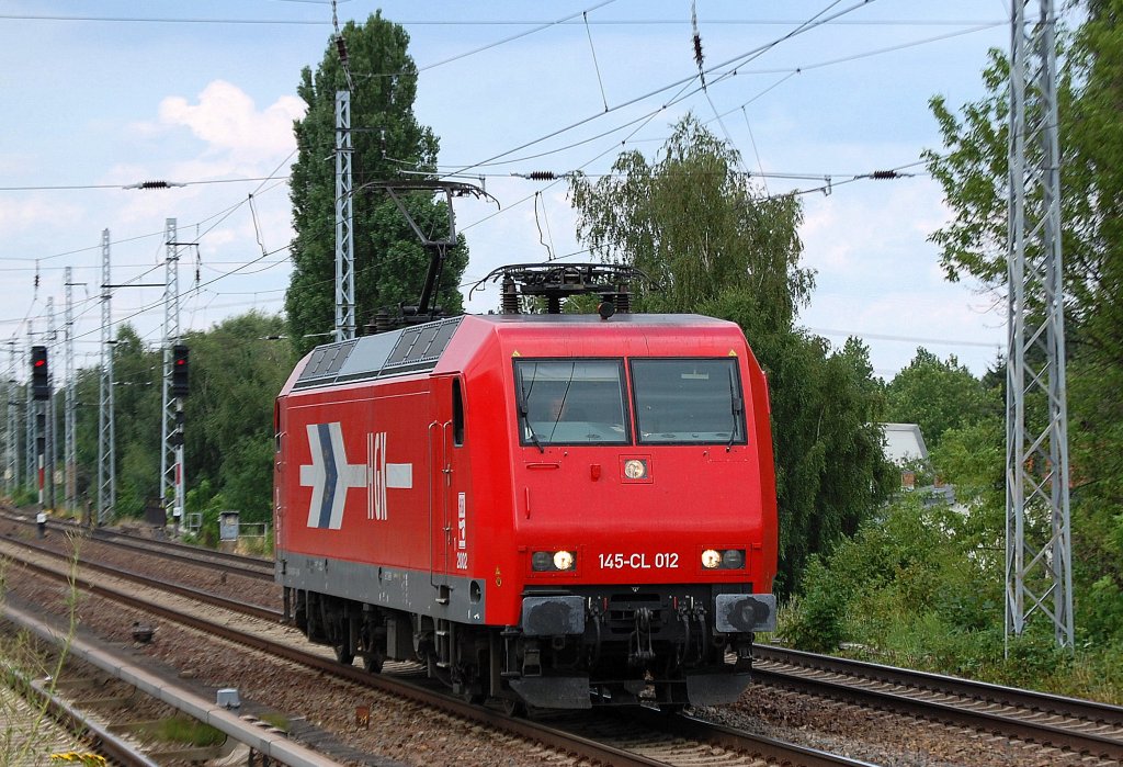 CBRail Leasinglok HGK 2002/145-CL 012 (91 80 6145 090-7 D-HGK, ADtranz Bj.2000) auf dem Weg Richtung Berliner Innenstadt, 27.07.10 Berlin-Karow.