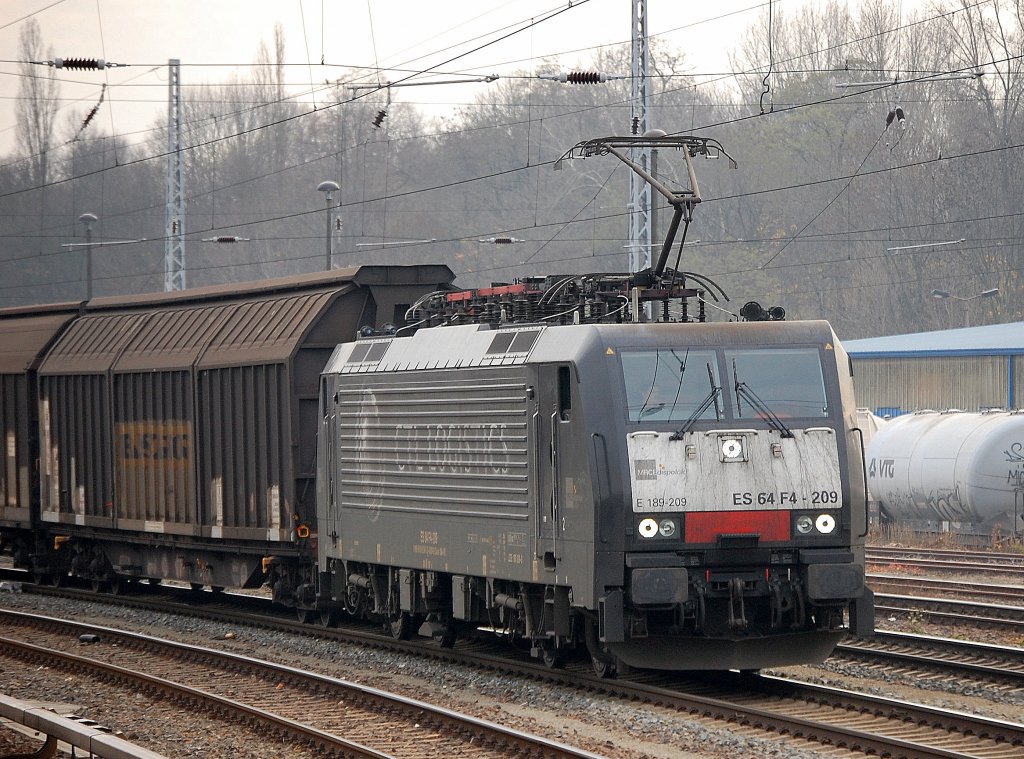 CTL MRCE Dispolok ES 64 F4-209 / E 189 209 (91 80 6189 209-0 D-DISPO) am 20.11.10 Berlin Greifswalder Str.