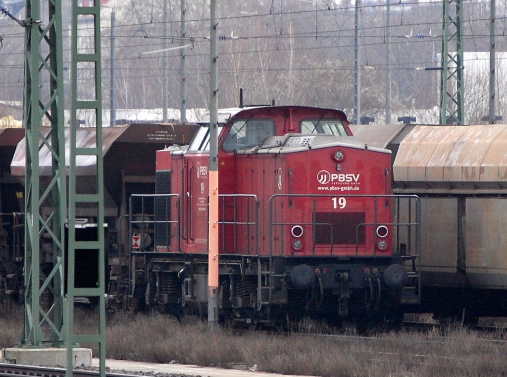 Damals noch in PBSV-Diensten die PBSV 19 (92 80 1203 121-9 D-PBSV, Bj.1971) am 23.01.08 im Gbf. Berlin-Moabit. Aktuell f�r BBL t�tig  