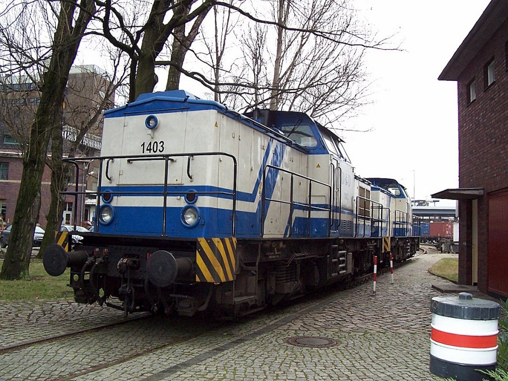 D&D 1403 (92 80 1203 214-3 D-DUD, Bj.1973) + D&D 1401 (92 80 1203 205-0 D-DUD, Bj.1970) im Januar 2007 Berliner Wesathafen. 