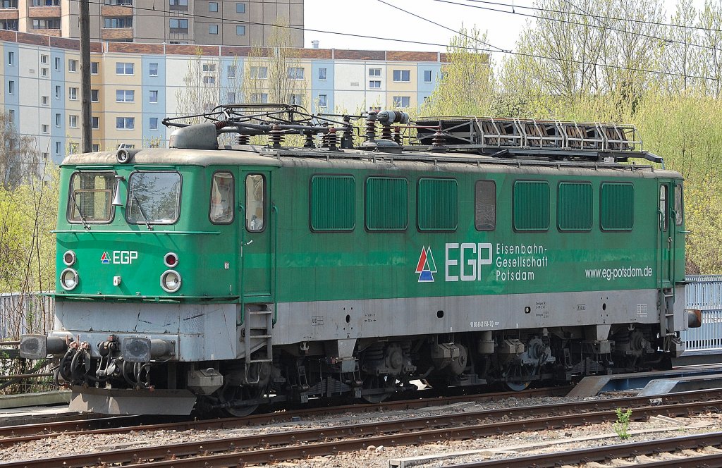 EGP Lok in gr�n (91 80 6142 150-2 D-EGP) am 26.04.13 Berlin Greifswalder Str.