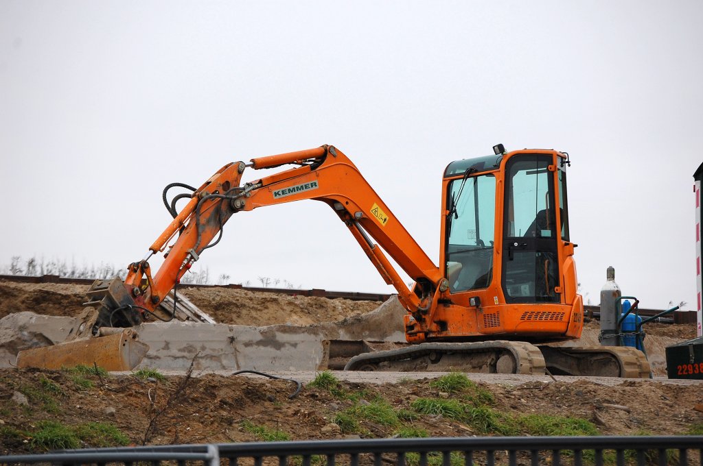 Ein AMMANN YANMAR Typ? der Baufirma KEMMER am 28.02.09 Gro�baustelle Berlin Ostkreuz.