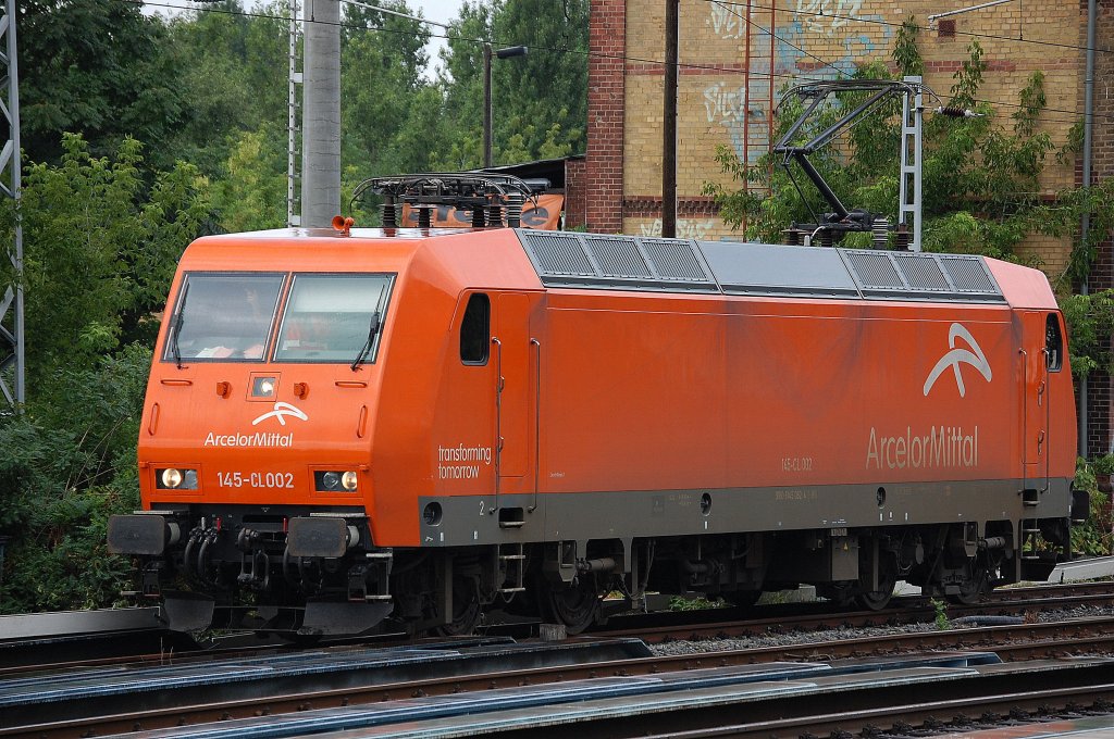 EKO-Trans 145-CL 002 (145 082-4) �berraschend im Einsatz am Zementwerk Berlin Greiswlader Str. am 08.08.13