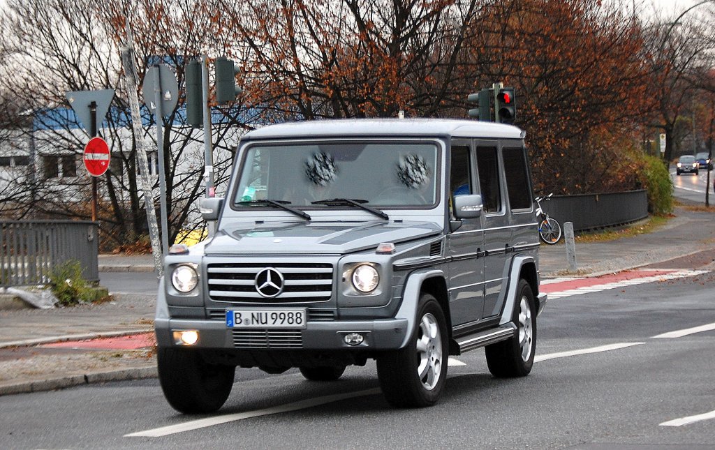 Gel�ndewagen Mercedes Benz G 500, 27.11.12 Berlin-Beusselbr�cke.