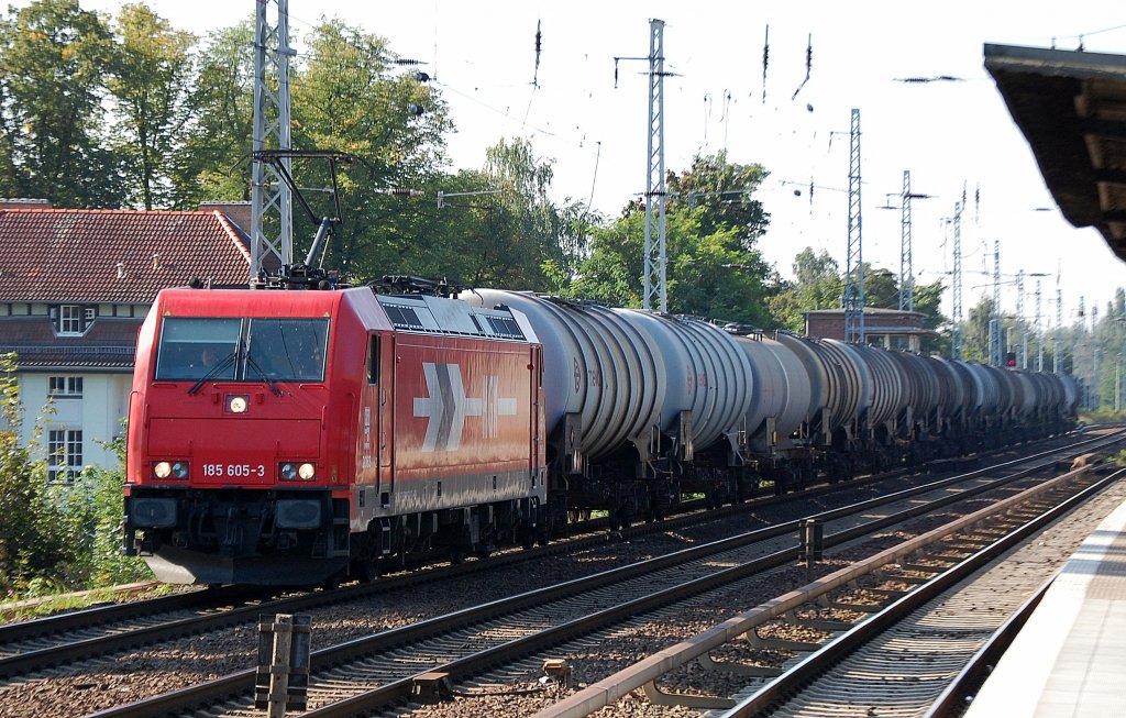 HGK 2063/185 605-3 mit Kesselwagenzug am 11.09.12 Berlin-Karow