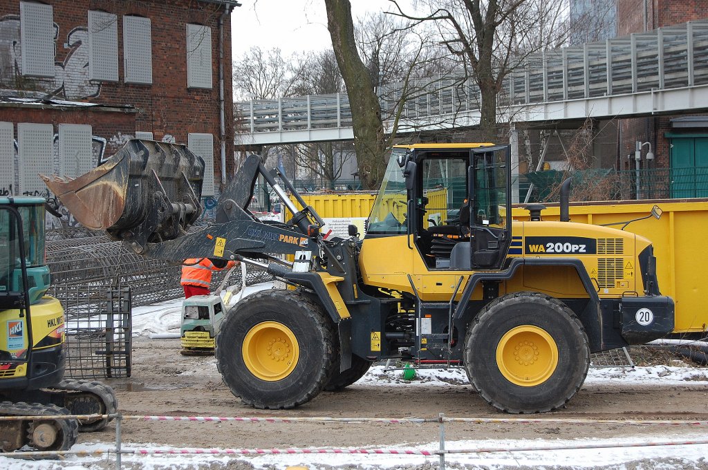 KOMATSU WA200PZ Radlader, 11.02.13 Gro�baustelle Berlin-Ostkreuz.