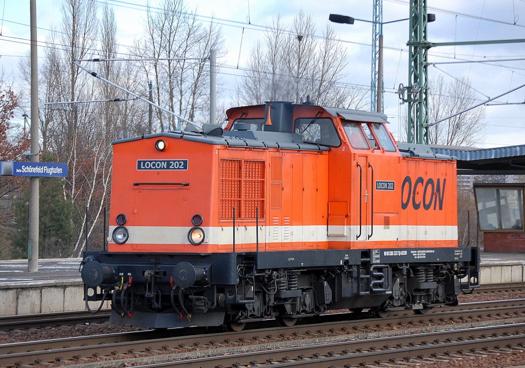 LOCON 202 (98 80 3201 222-7 D-LOCON, Bj.1970) am 05.03.10 Bhf. Flughafen Berlin-Sch�nefeld.