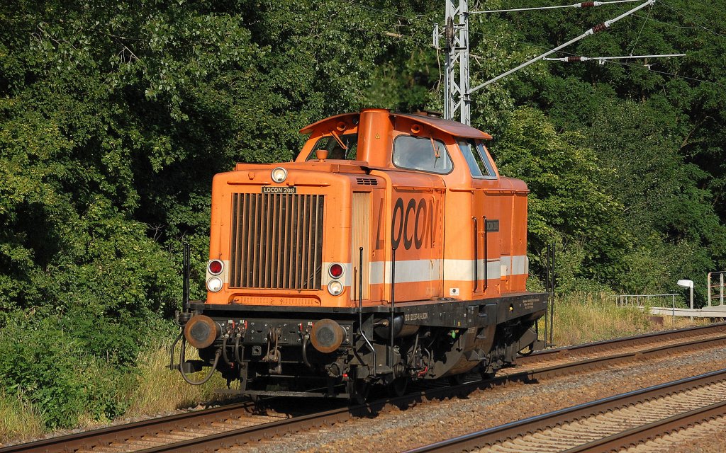 LOCON 208 (212 357-8) Richtung Oraninenburg am 18.07.13 M�hlenbeck/M�nchm�hle bei Berlin.
