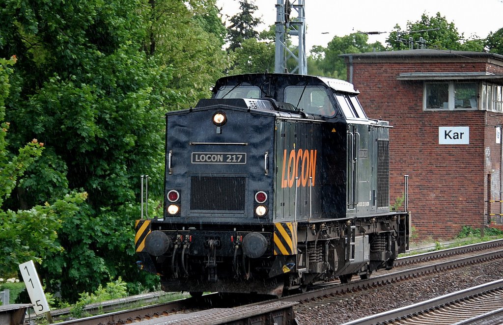 LOCON 217 (92 80 1203 123-5 D-LOCON) Richtung Bernau, 28.05.13 Berlin-Karow. 