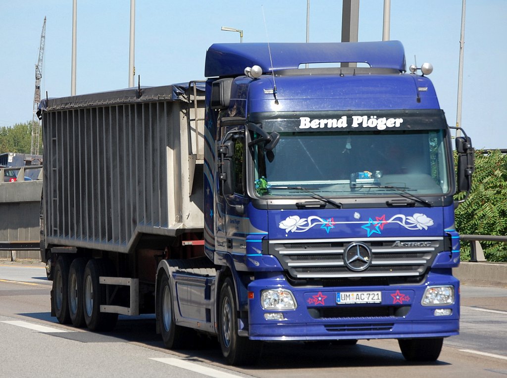 MB ACTROS 1844 Sattelkipper von Bernd Pl�ger, 24.08.09 Berliner Stadtautobahn H�he Spandauer Damm.