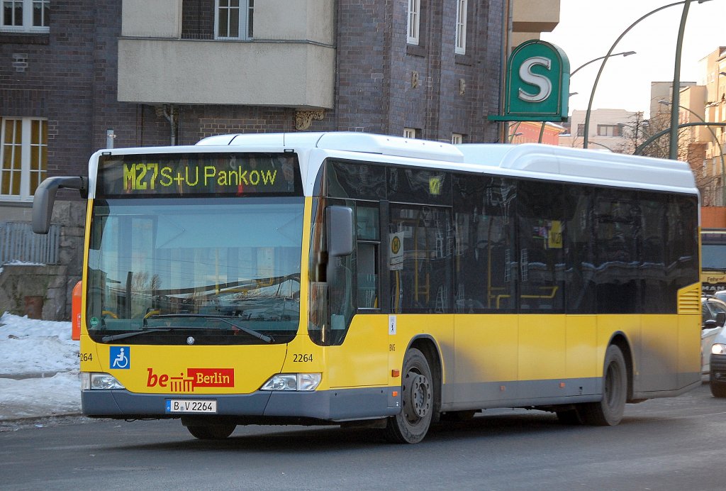 MB EM 09 MB-Citaro (O 530) BVG-Nr.2264 auf der Linie M27, 05.01.11 Berlin-Pankow.