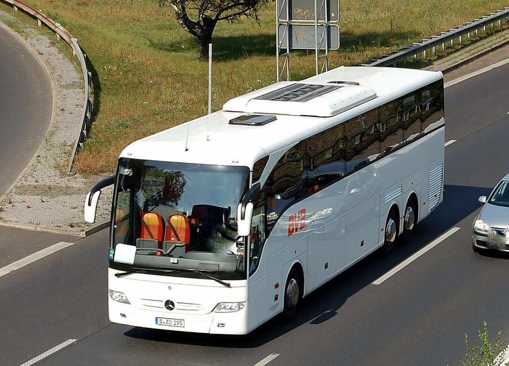 MB TOURISMO Reisebus der Fa. BVB NET aus Berlin, 18.09.12 Berl. Stadtautobahn H�he ICC.