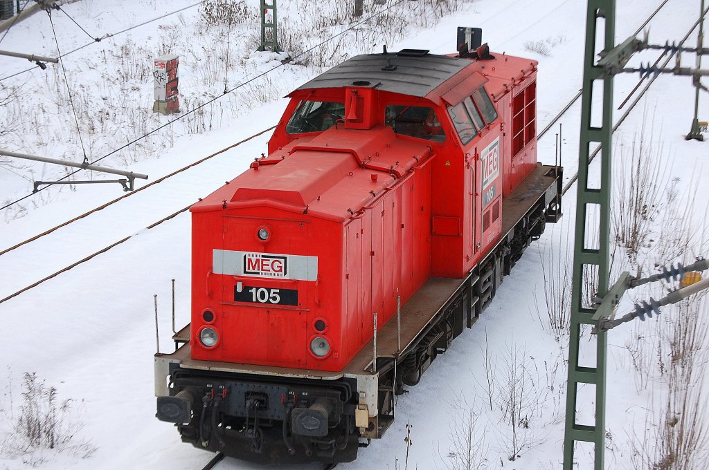 MEG 105 (92 80 1204 860-1 D-MEG, Bj.1976) am 29.01.10 Berliner Innenring H�he Kaiserdamm.