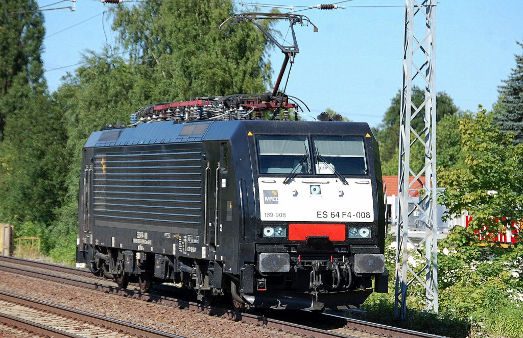 MRCE Dispolok ES 64 F4-008 f�r LEG unterwgs Richtung Bernau, 21.07.13 Berlin Karow.