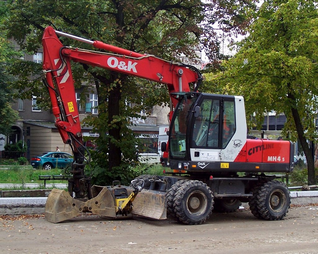 O&K Mobilbagger MH 4.5 CITYLINE am 04.10.07 Berlin-Wisbyer Str.