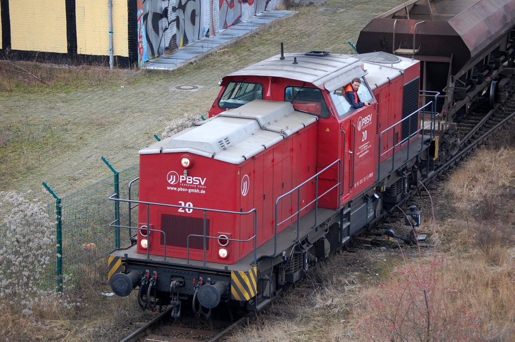 PBSV 20 sp�ter KUNE CON rail (92 80 1203 122-7 D-PBSV, Bj.1973) am 21.1.07 Zementwerkwerk N�he Berliner Westhafen. (Aktuell an BBL vergeben)