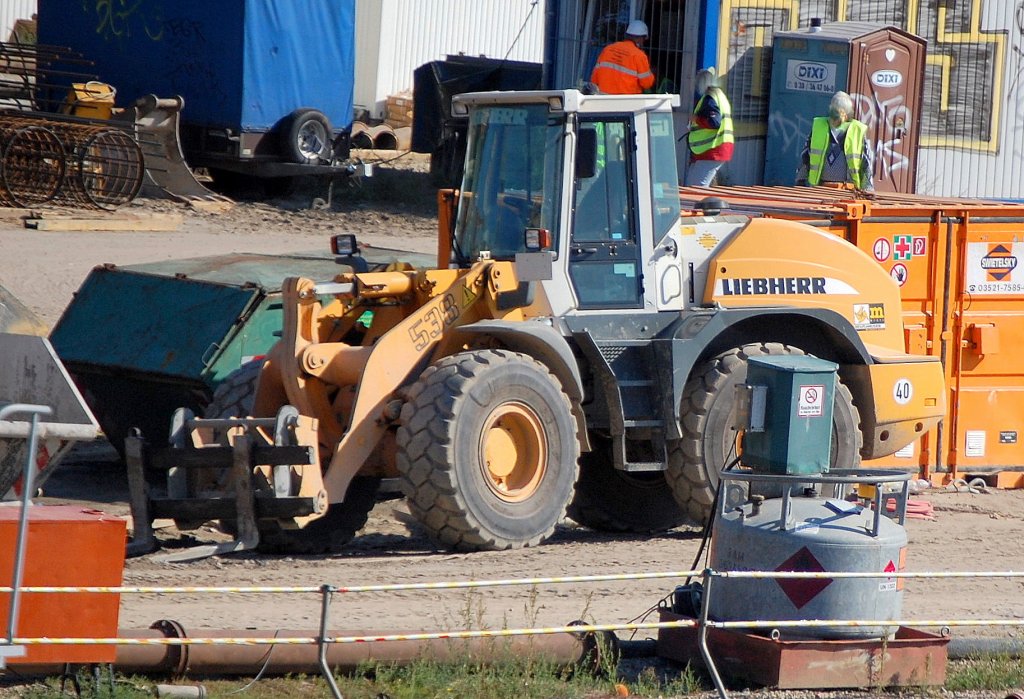 Radlader LIEBHERR 538, 13.09.08 Gro�baustelle Berlin Ostkreuz.