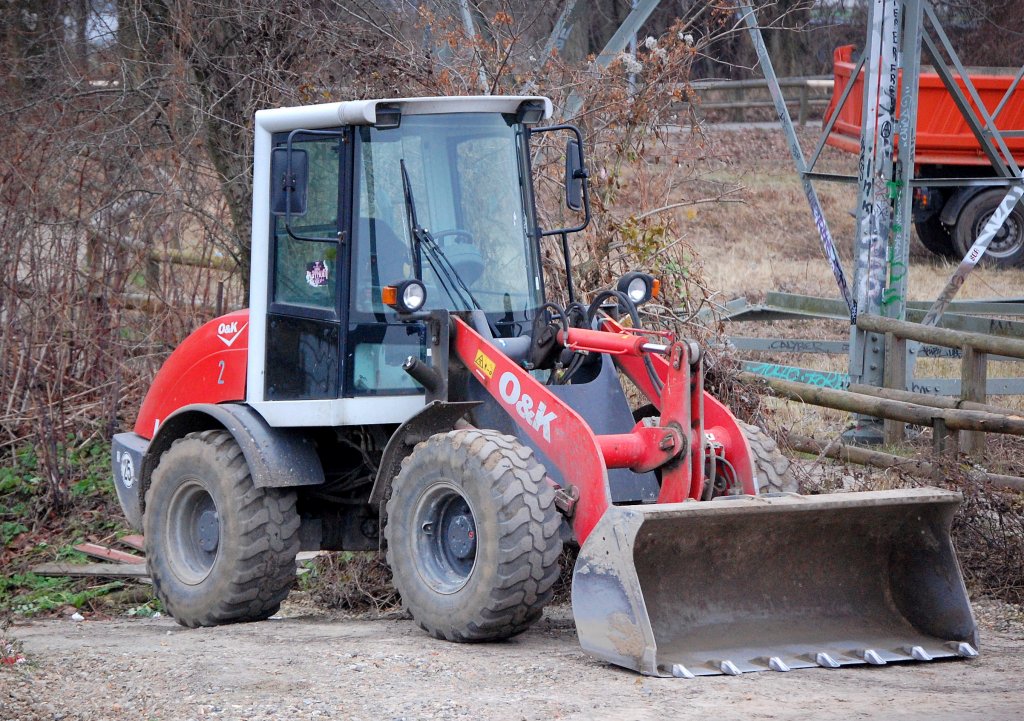 Radlader O&K Typ L8, Gro�baustelle Berlin-Ostkreuz 19.12.07