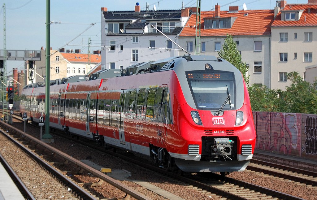 RB? mit 442 317 Richtung Berlin Hbf. (tief) am 10.09.12 Berlin-Wedding.