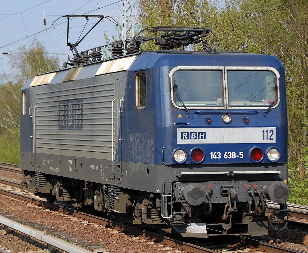 RBH 112/143 638-5 (91 80 6143 638-5 D-RBH), 19.04.11 Berlin-Karow.