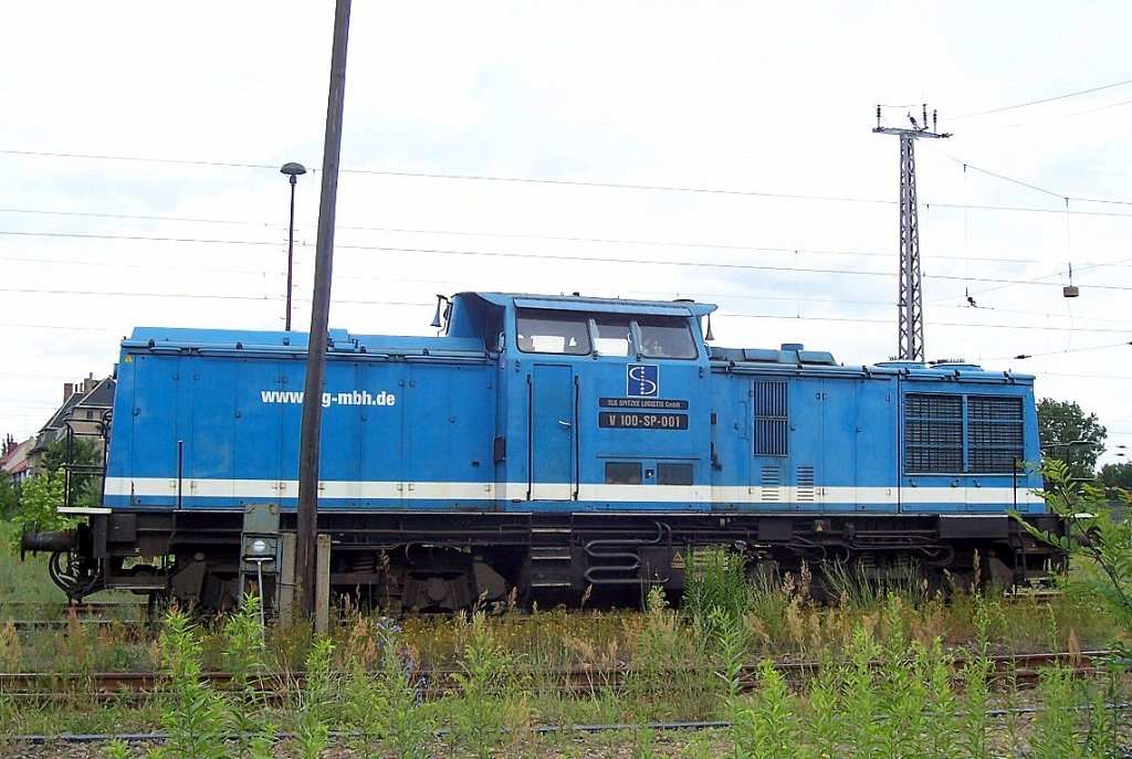 SLG Lok V 100-SP-001 (98 80 3202 846-2 D-SLG, Bj.1976) am 29.06.07 Berlin-Sch�neweide.