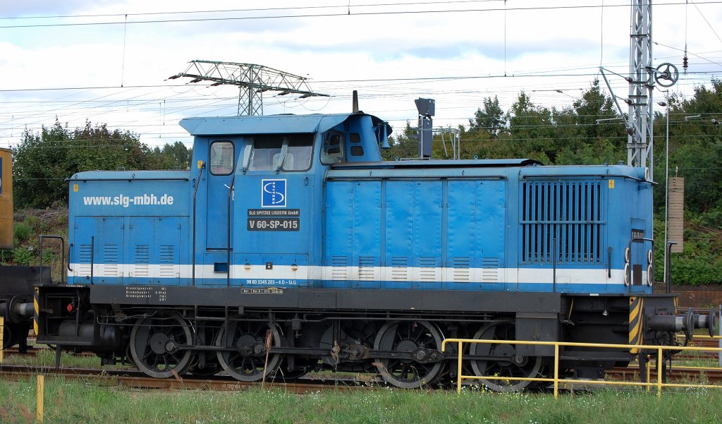 SLG Lok V60-SP-015 (98 80 3345 203-4 D-SLG, Bj.1979) am 13.09.08 beim Tag der offenen T�r im ICE Betriebswerk Berlin-Rummelsburg. 