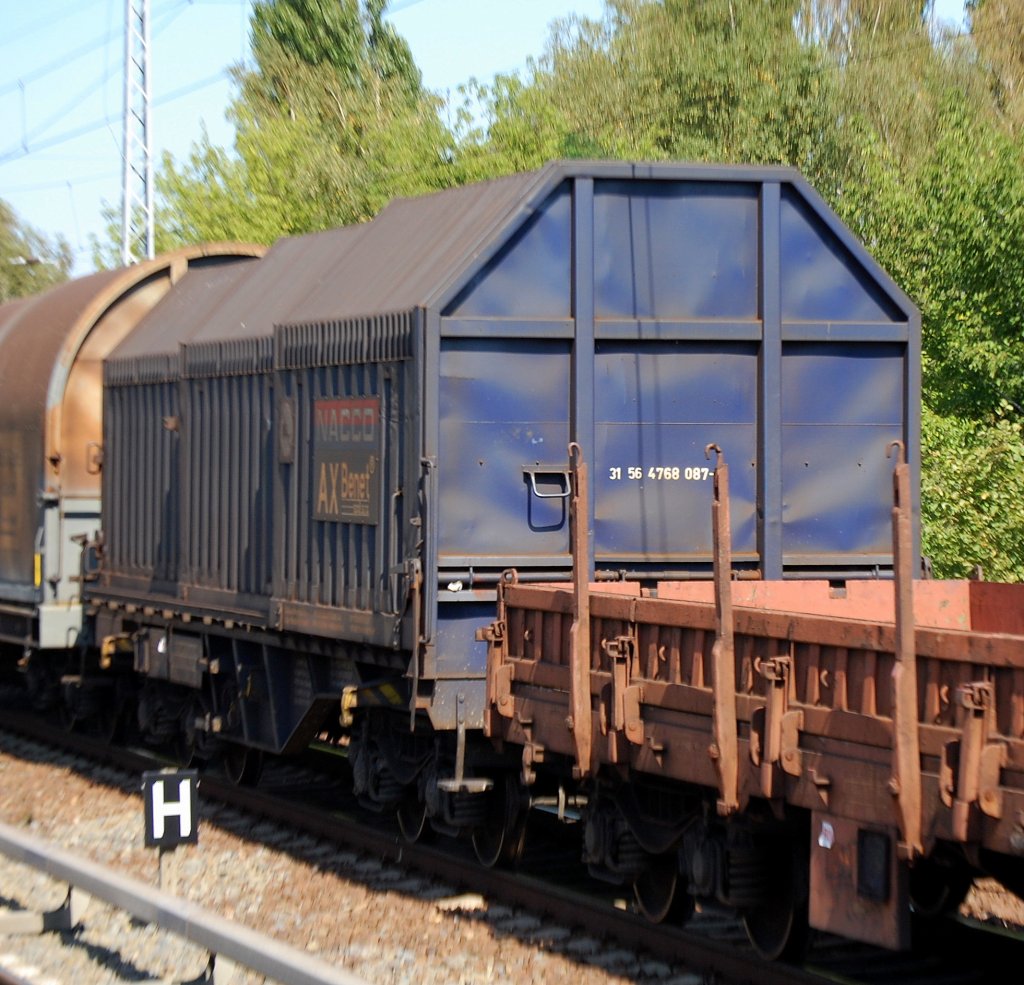 Slowakischer Telekophaubenwagen vom Wageneinsteller NACCO f�r AX Benet eingestellt mit der Nr. 31 RIV 56 SK-CARGO 4748 087-? Shimmns, 07.08.08 Berlin-Karow.