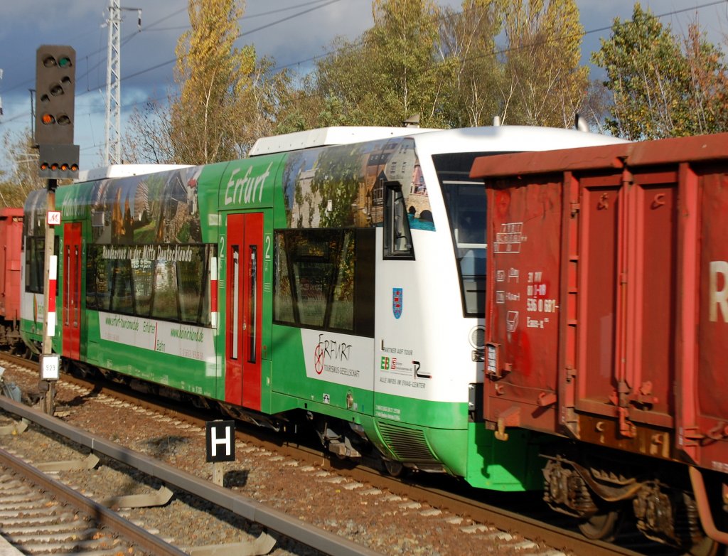 �berf�hrungsfahrt des RS1 VT 009 (95 80 0650 409-5 D-EIB, ADtranz Bj. 2000) vom Stadler Werk Berlin-Pankow zur�ck nach Th�ringen, 17.10.08 Berlin-Karow.