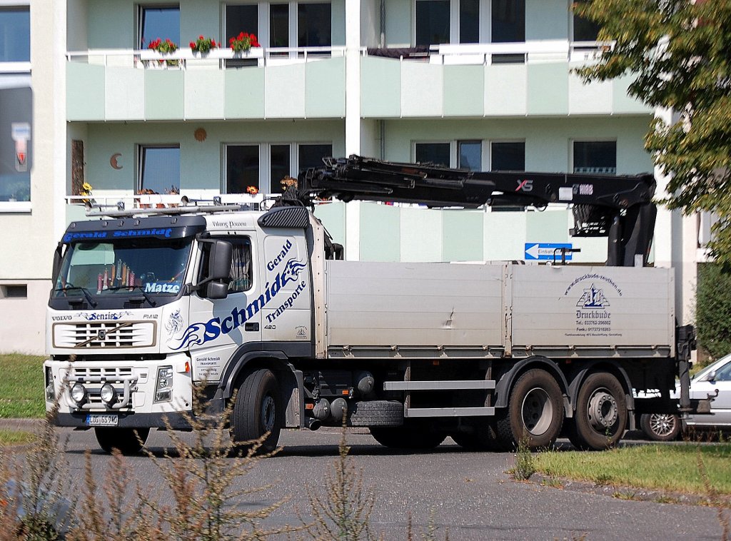 VOLVO FM12 420 Baustofftransporter der Fa. GERALD SCHMIDT Transporte am 29.08.12 Berlin-Pankow.