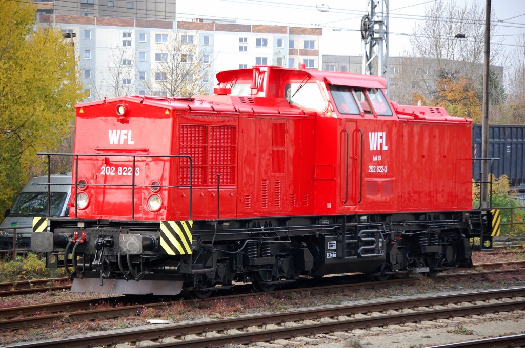 WFL Lok 15/202 822-3 (98 80 3202 822-3 D-WFL, Bj.1975), 08.11.08 Gbf. Berlin Greifswalder Str.
