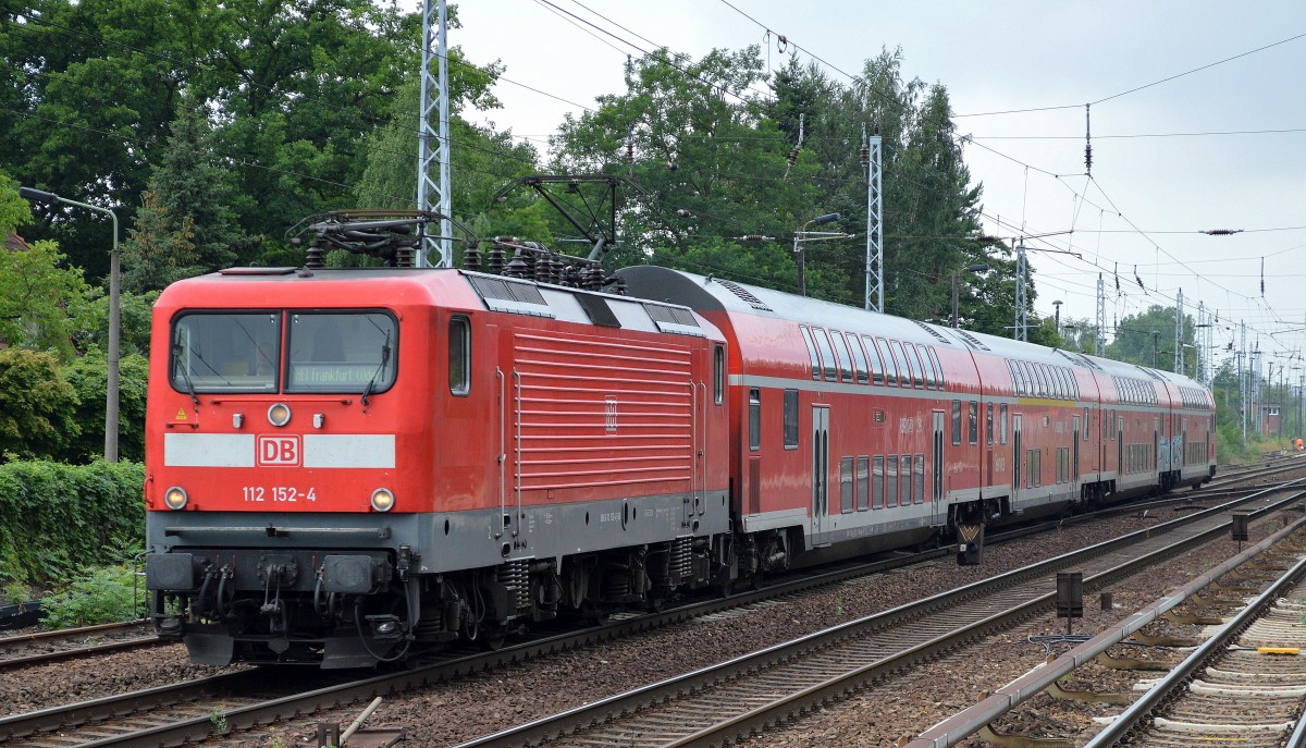 112 152-4 mit dem RE1 nach Frankfurt(Oder) am 13.07.15 Berlin-Hirschgarten.