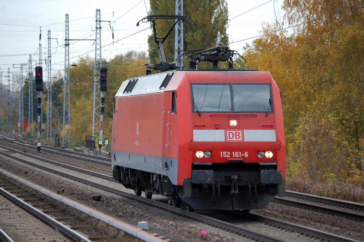 152 161-6 Richtung Karower Kreuz Berlin am 24.10.13 Berlin-Karow.