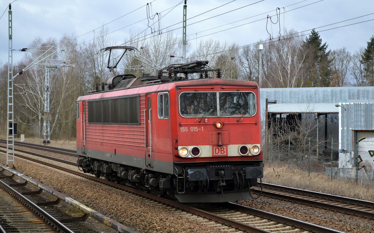 155 015-1 Richtung Karower Kreuz Berlin am 02.03.15 Mühlenbeck/Möchmühleb.Berlin.
