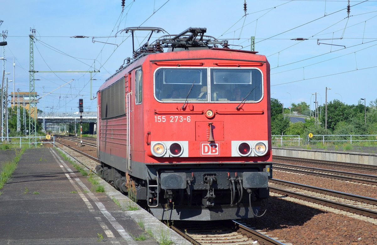 155 273-6 Durchfahrt Bf. Flughafen Berlin-Schönefeld am 27.06.17