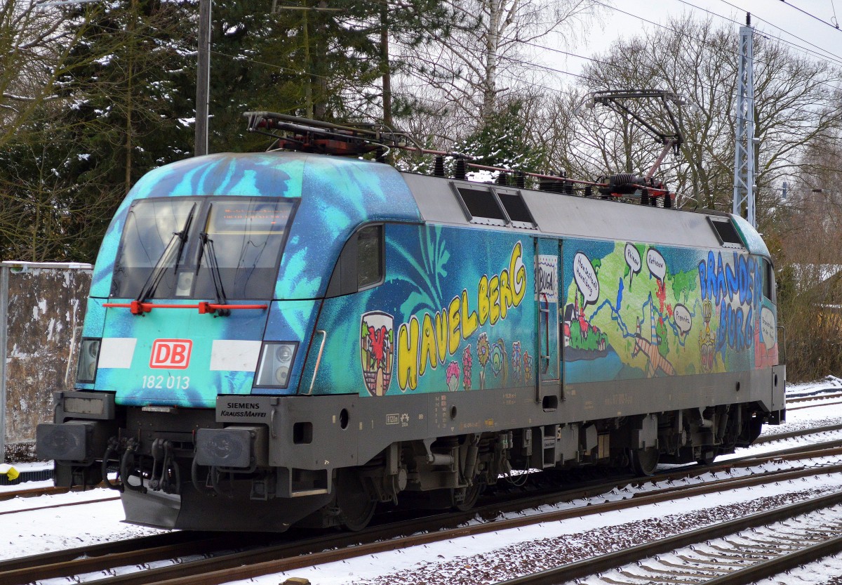 182 013 beim Gleis umsetzen im Gbf. Berlin-Köpenick am 21.01.16