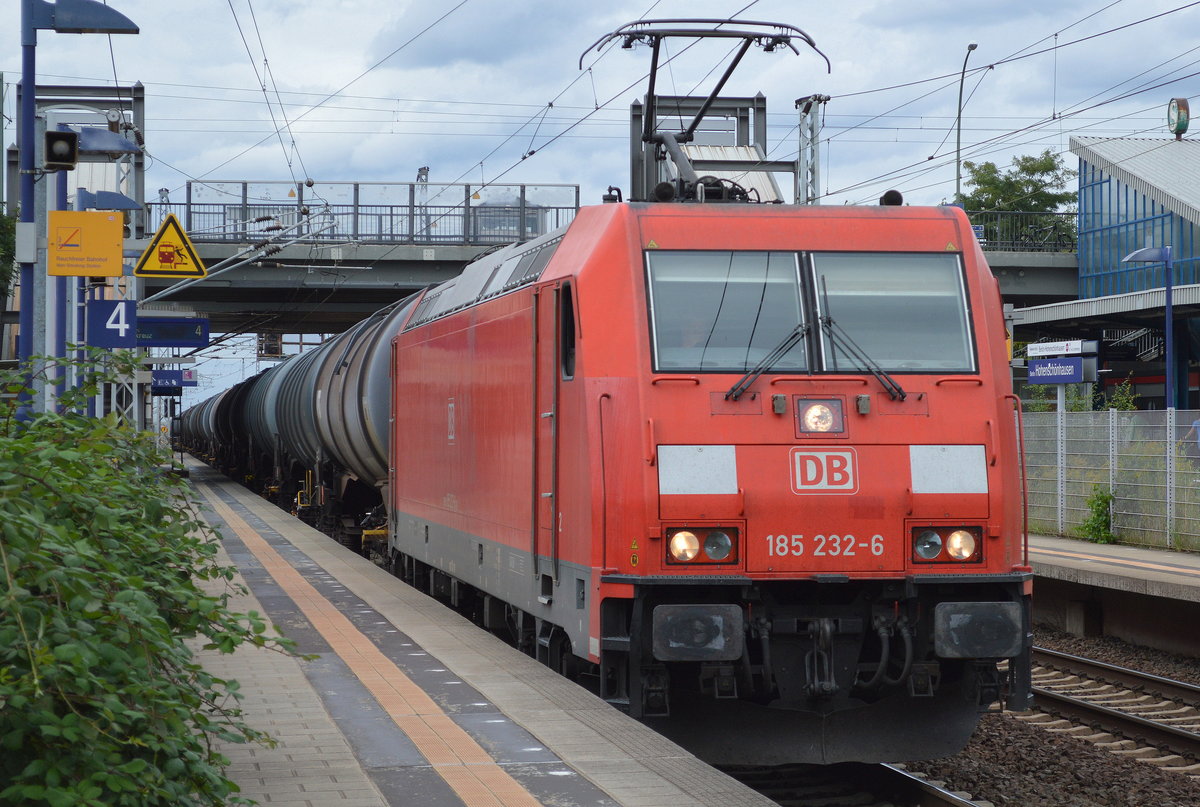 185 232-6 mit Kesselagenzug am 11.09.17 Bf. Berlin-Hohenschönhausen.