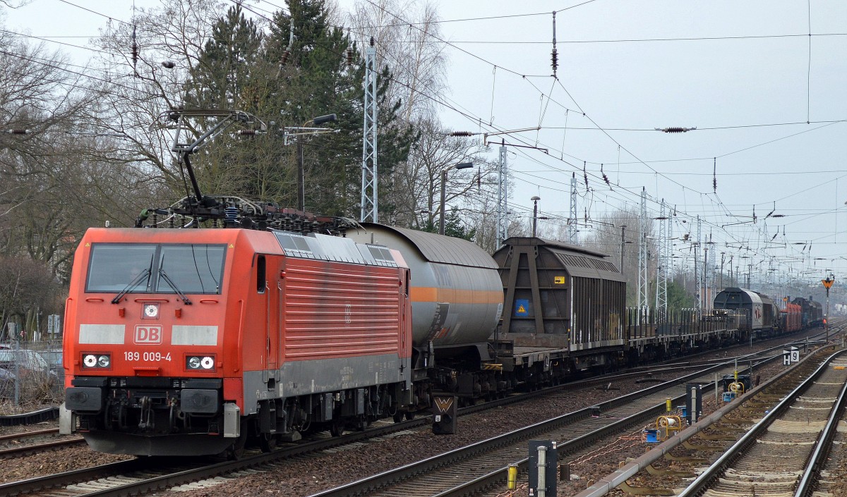 189 009-4 mit einem gemischten Güterzug am 03.03.16 Berlin-Hirschgarten.