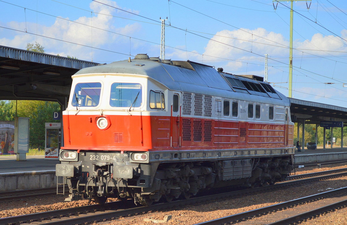 232 079-4 am 21.09.16 Bf. Flughafen Berlin-Schönefeld.