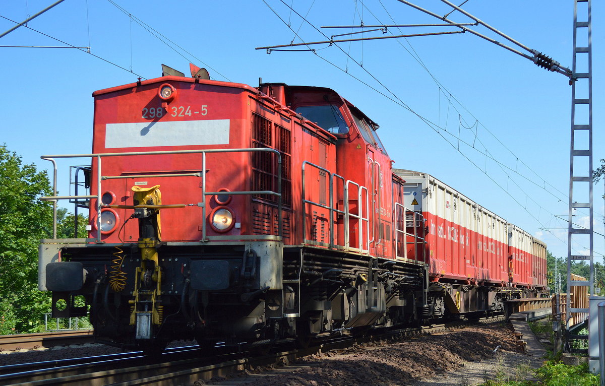 298 324-5 mit Güter-Übergabezug Richtung Köpenick am 07.08.17 Berlin-Wuhlheide.