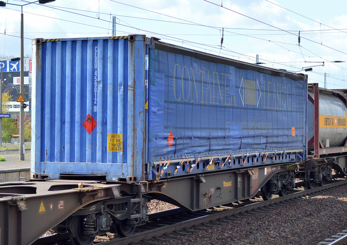 40’ Standard Wechselbrücke (Wechselaufbau) für LKW der Fa. Container Leasing am 26.04.17 Bf. Flughafen Berlin-Schönefeld.
