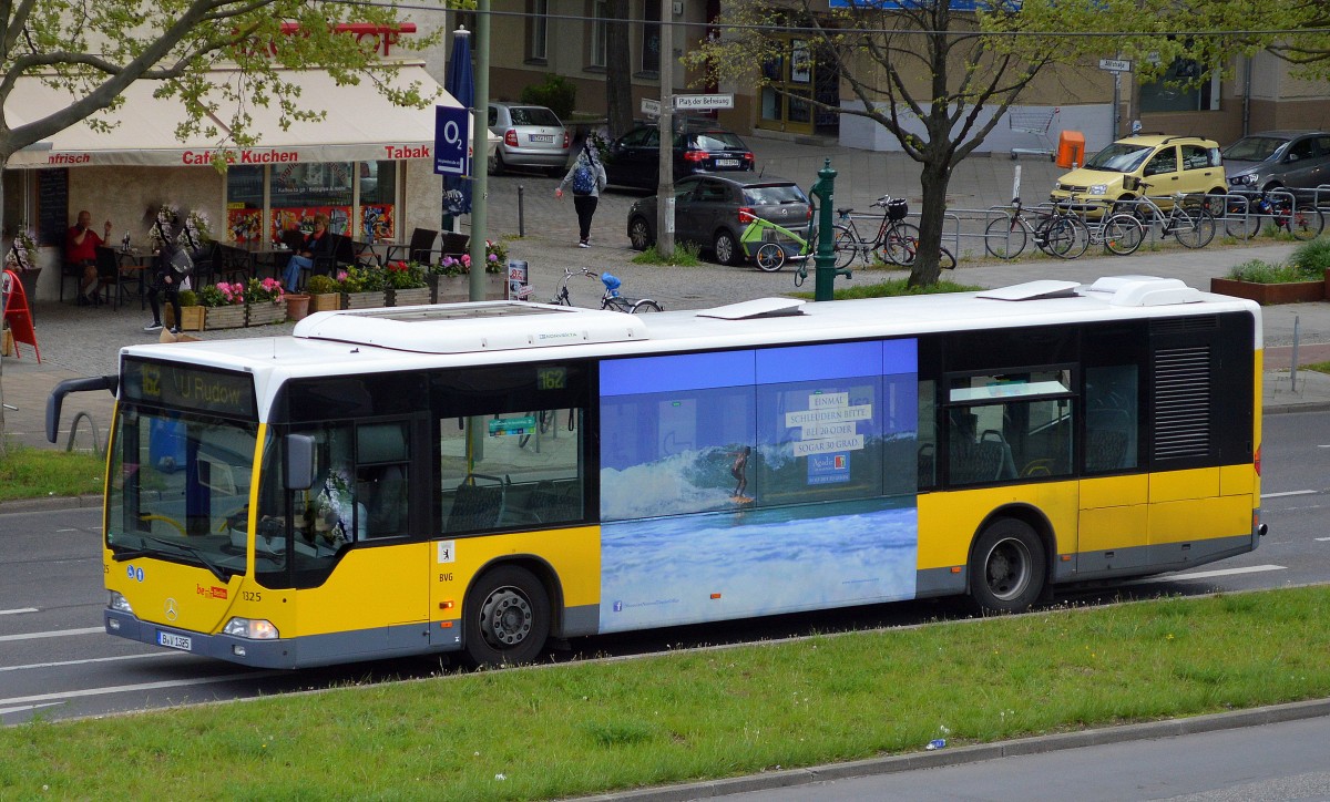 Berliner Verkehrsbetriebe (BVG-Nr. 1325) mit einem MB EN 02 (Citaro) Bj.2002 auf der Linie 162 Richtung U-Bhf. Rudow am 04.05.15 Berlin-Adlershof.